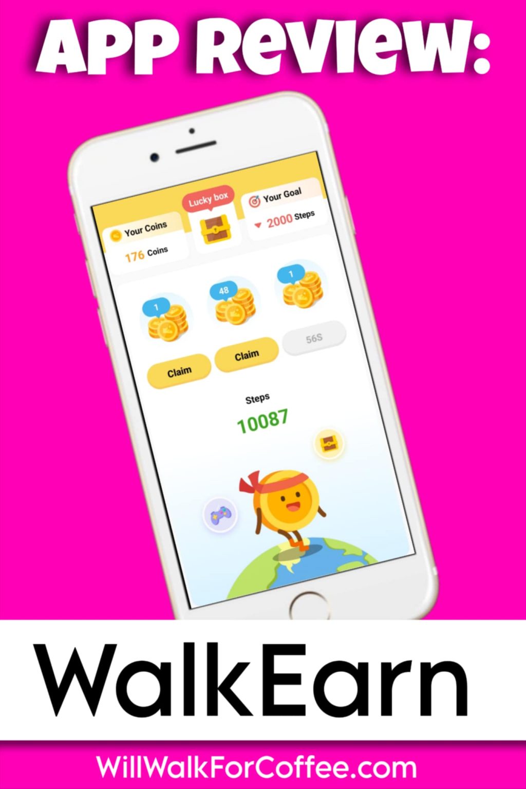 App Review: WalkEarn – Will Walk for Coffee